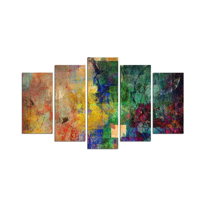 5 darabos dekoratív festménykészlet, Wallity, 110x60cm, 100% mdf