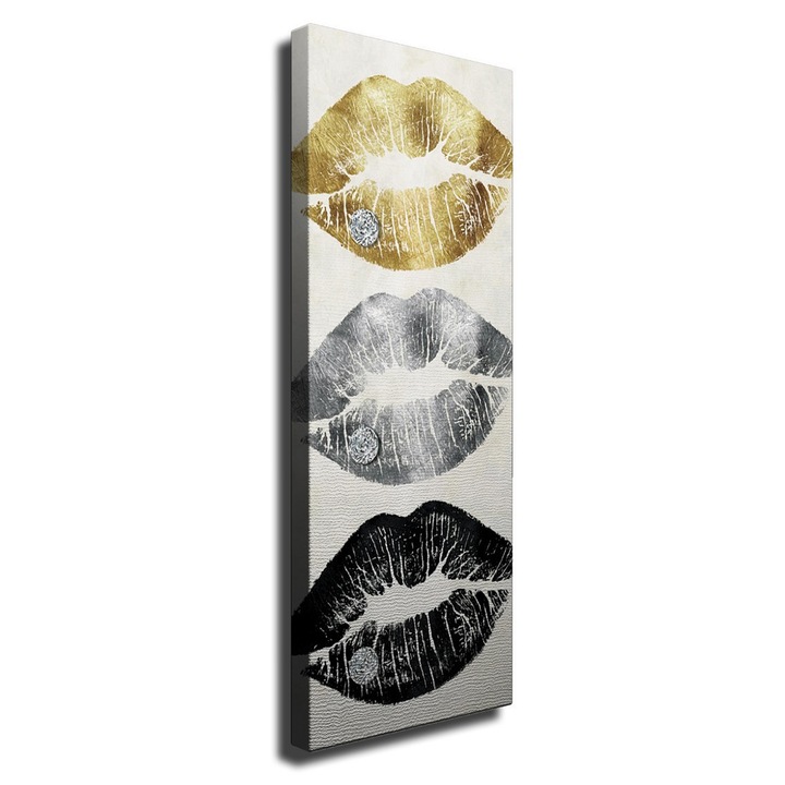 Dekoratív festmény vászonra, Wallity, 30x80cm, fa keretben