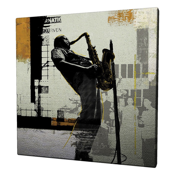 Dekoratív festmény vászonra, Wallity, 45x45cm, fa keretben