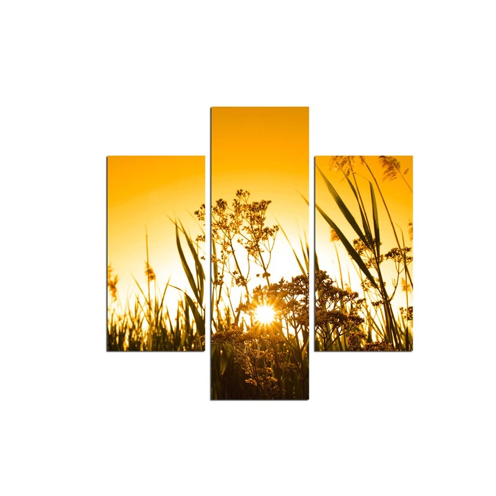 MDF 3 részes vászonkép, Wallity, 20x60cm, 20x40cm, 64x60cm