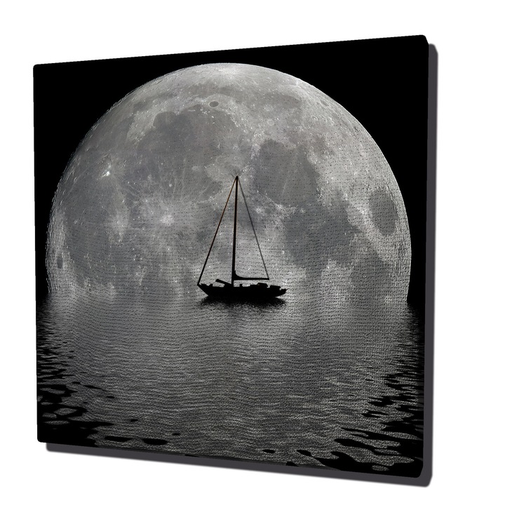 Dekoratív festmény vászonra, Wallity, kc055 modell, 45x45cm, fa keretben