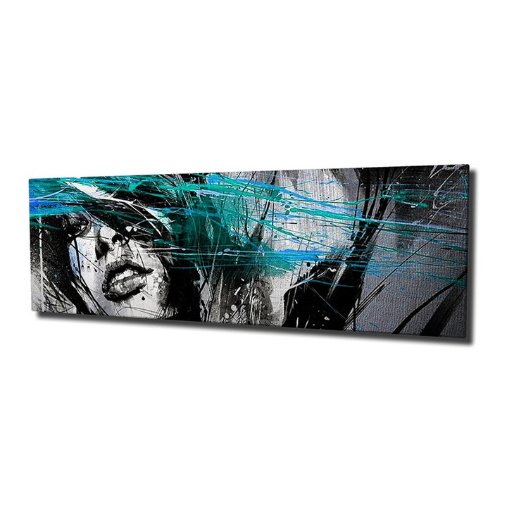 Dekoratív festmény vászonra, Wallity, 30x80cm, fa keretben