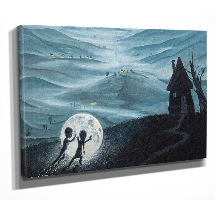 Dekoratív festmény vászonra, Wallity, dc336 modell, 30x40cm, fa keretben