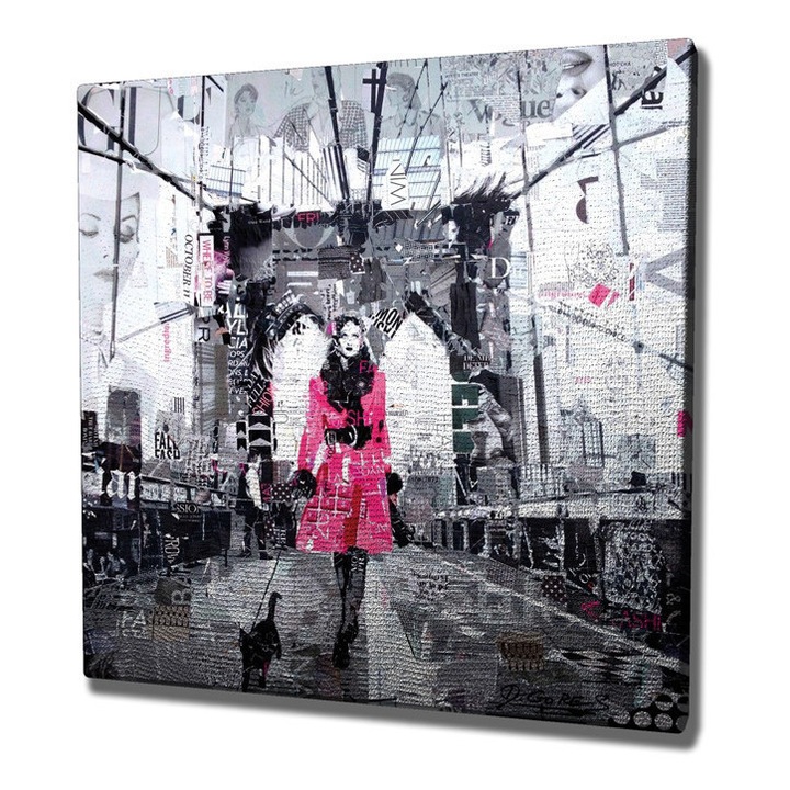 Dekoratív festmény vászonra, Wallity, 45x45cm, fa keretben