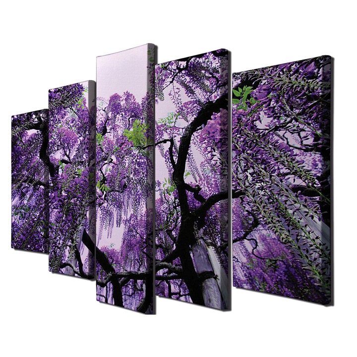 Dekoratív festmény vászonra (5 darabos készlet), Wallity, 105x70cm, 100% fa