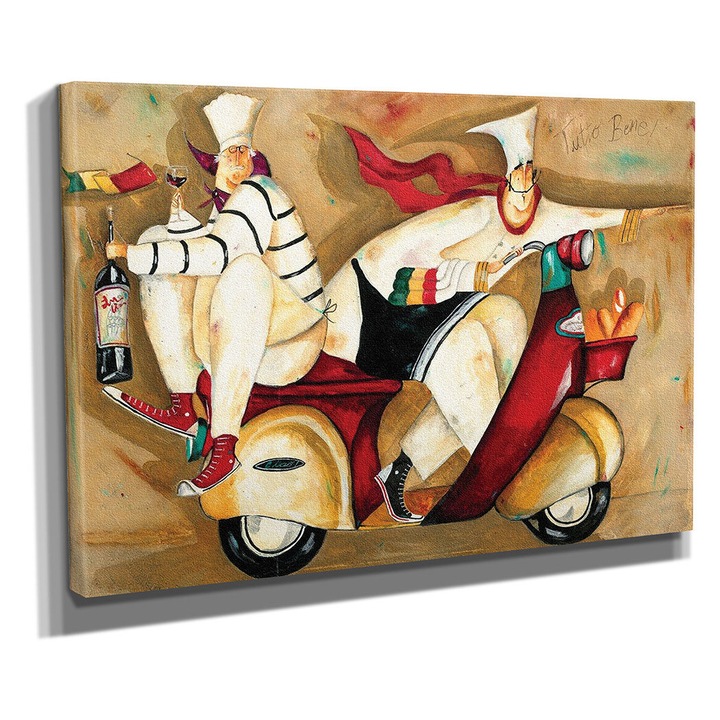 Dekoratív festmény vászonra, Wallity, 30x40cm, fa keretben