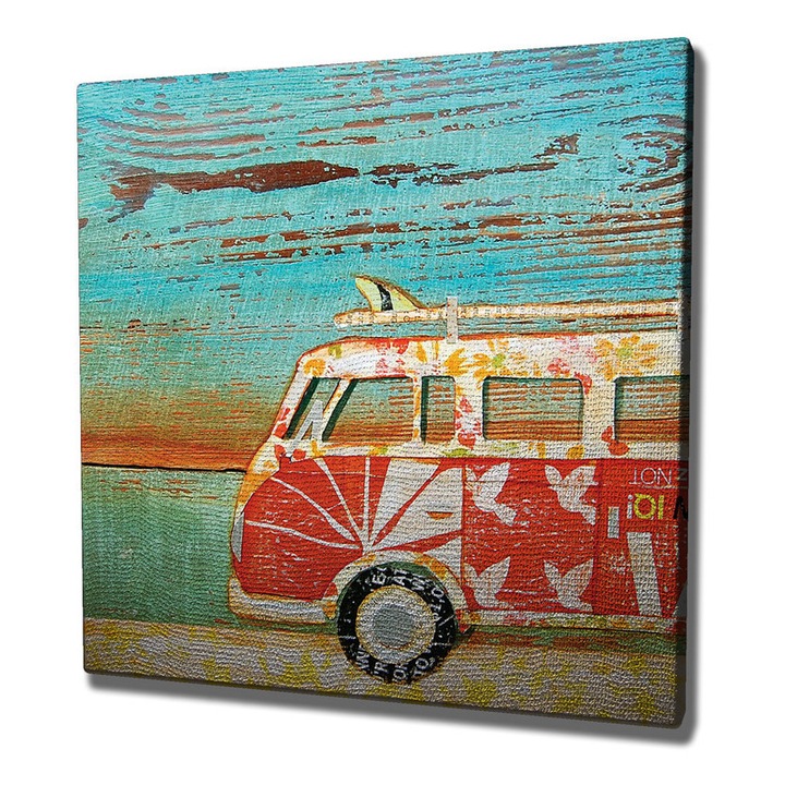 Dekoratív festmény vászonra, Wallity, 45x45cm, fa keretben