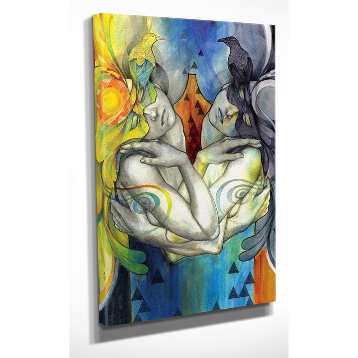 Dekoratív festmény vászonra, Wallity, dc341 modell, 30x40cm, fa keretben