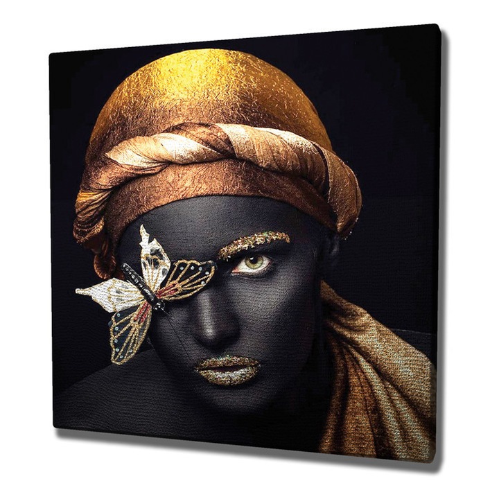 Dekoratív festmény vászonra, Wallity, kc335 modell, 45x45cm, fa keretben