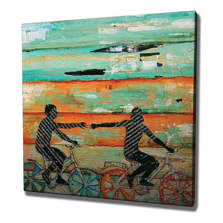 Dekoratív festmény vászonra, Wallity, kc210 modell, 45x45cm, fa keretben