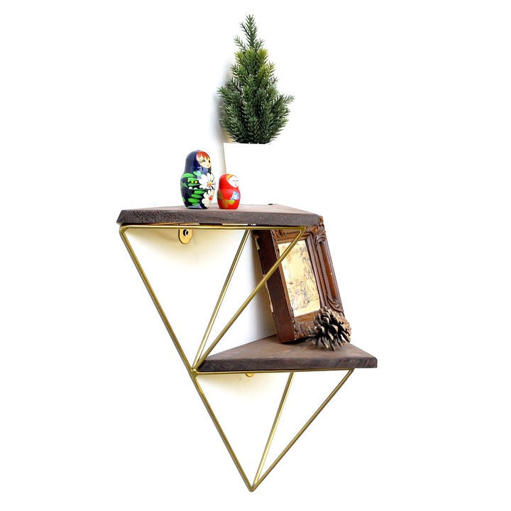 Raft decorativ din lemn, Woody Fashion, 30x33x13cm, 1 bucata