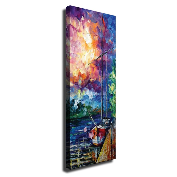 Dekoratív festmény vászonra, Wallity, 30x80cm, fa keretben