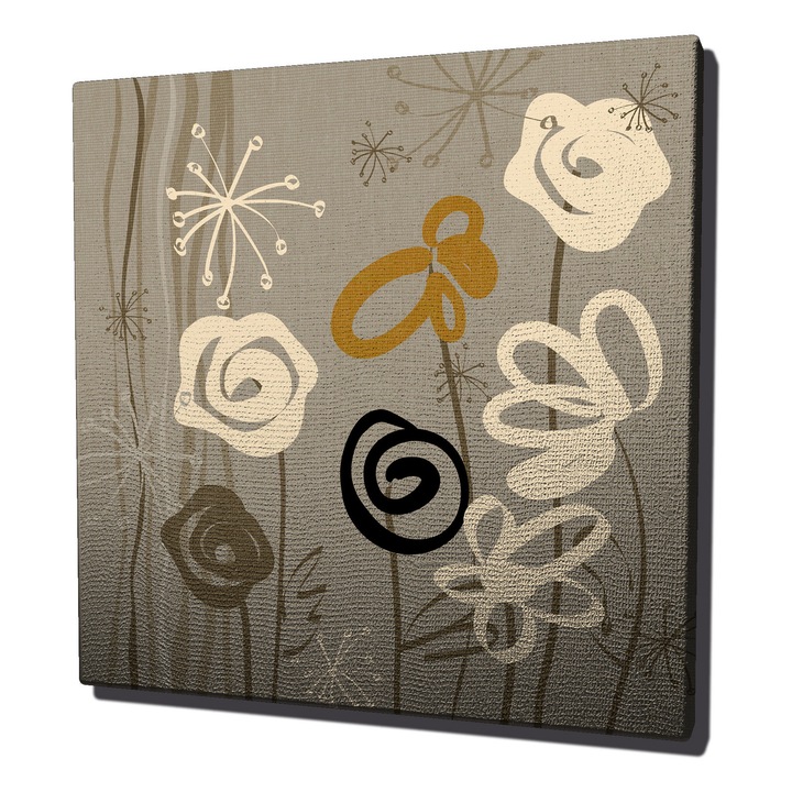 Dekoratív festmény vászonra, Wallity, kc062 modell, 45x45cm, fa keretben