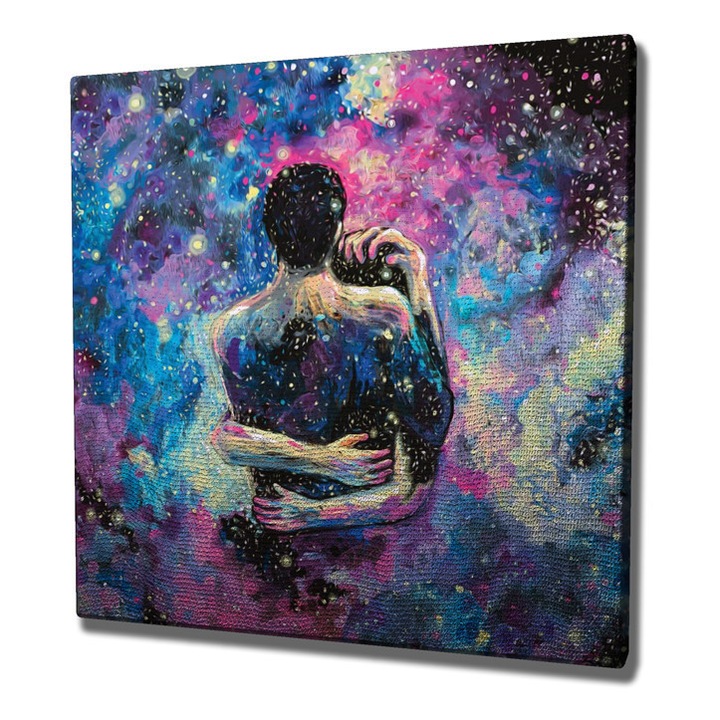 Dekoratív festmény vászonra, Wallity, kc309 modell, 45x45cm, fa keretben