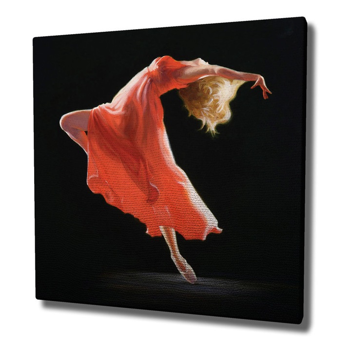 Dekoratív festmény vászonra, Wallity, 45x45cm, fa keretben