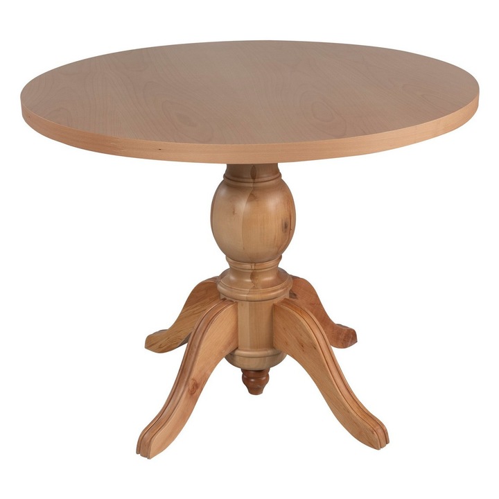 Трапезна маса, Woody Fashion, 100x100 см, 100% букова дървесина, височина 75 см, комплект от 1 брой