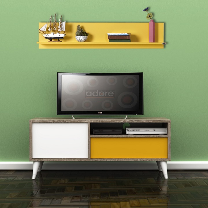 Woody Fashion fali polc, 120x25x20cm, 16mm, 1 db-os csomag