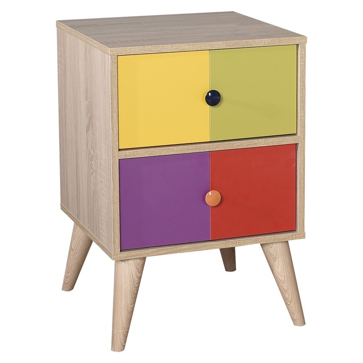 Noptiera Woody Fashion, melamina 44x66x44cm