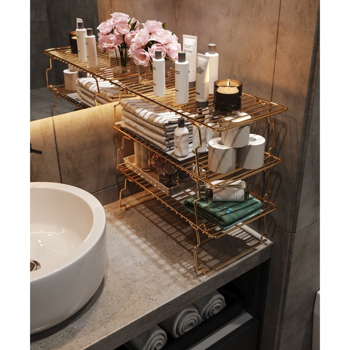 Raft de perete, Woody Fashion, 15x19x42cm, capacitate 2kg, din lemn real