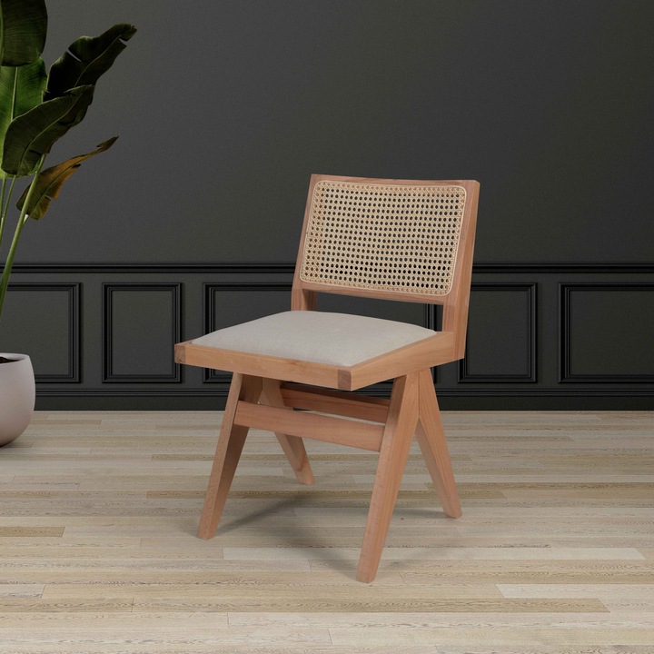 Scaun, Woody Fashion, 100% lemn masiv, 48x48x85cm