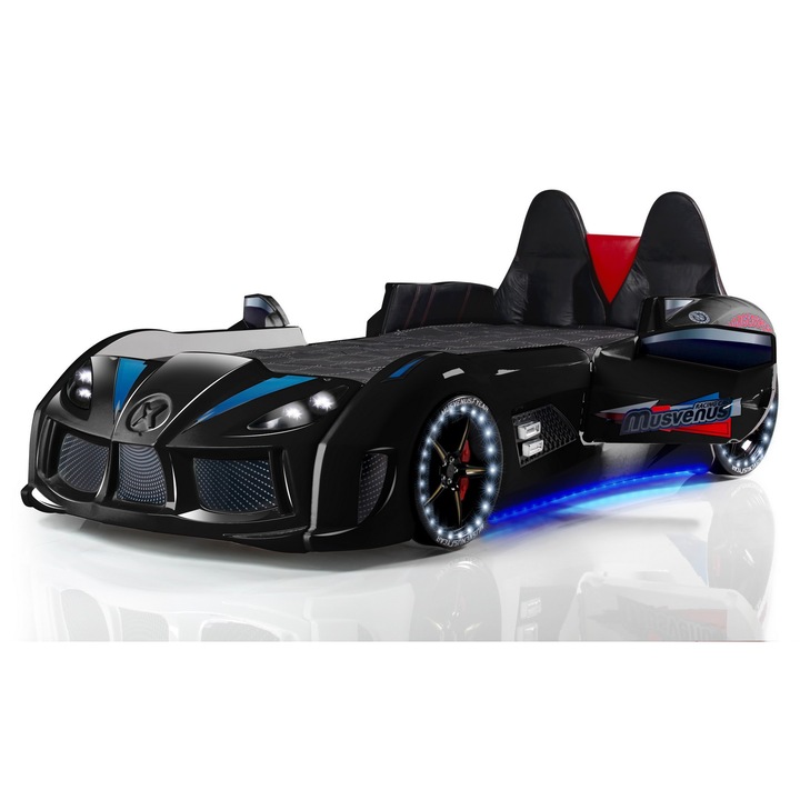 Детско легло, Woody Fashion, 130x60x235 см, LED осветление