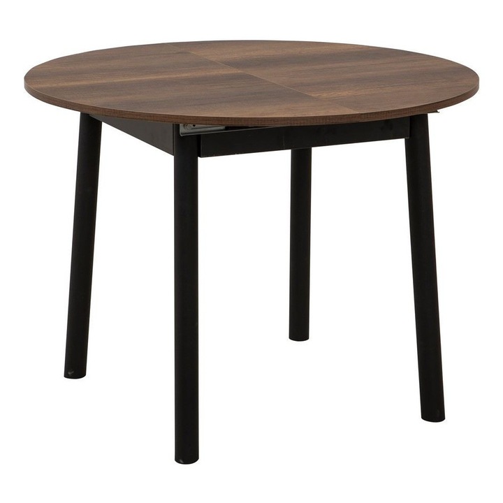 Masa extensibila, Woody Fashion, 100x100cm, 18mm, picioare din lemn, 75cm inaltime