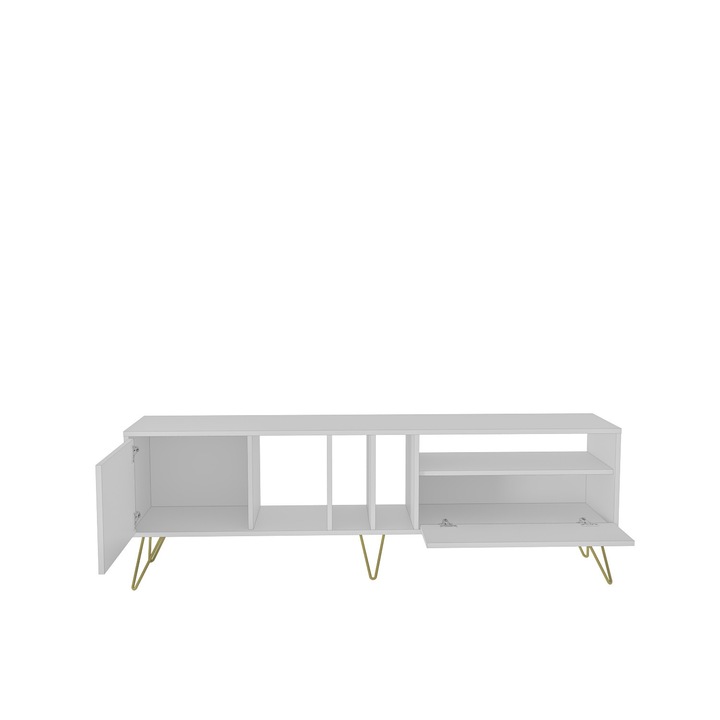 Comoda TV, Woody Fashion, 180x58,7x35,5cm, picioare metalice