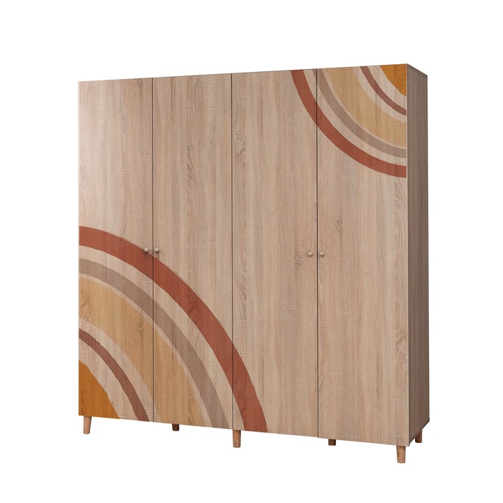 Dulap Woody Fashion, 1826, 180x192x52cm, PAL, multicolor