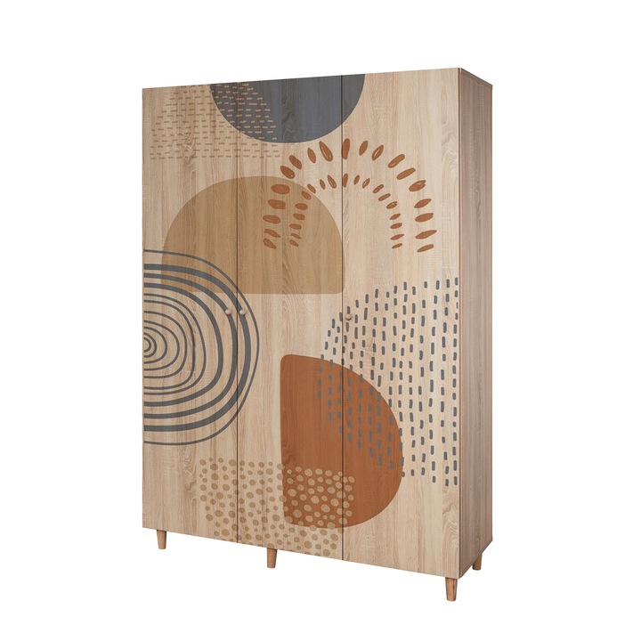 Dulap, Woody Fashion, 135x192x52cm, PAL, multicolor