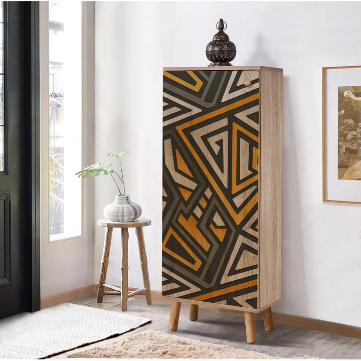 Cipőszekrény, Woody Fashion 1940, 18mm, tömörfa lábak, 50x135x38cm