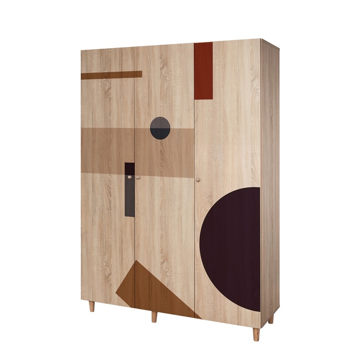 Dulap, Woody Fashion, 135x192x52cm, PAL, multicolor