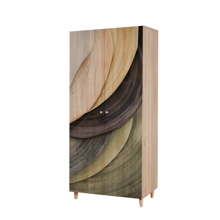 Dulap Woody Fashion, 90x192x52cm, PAL, multicolor