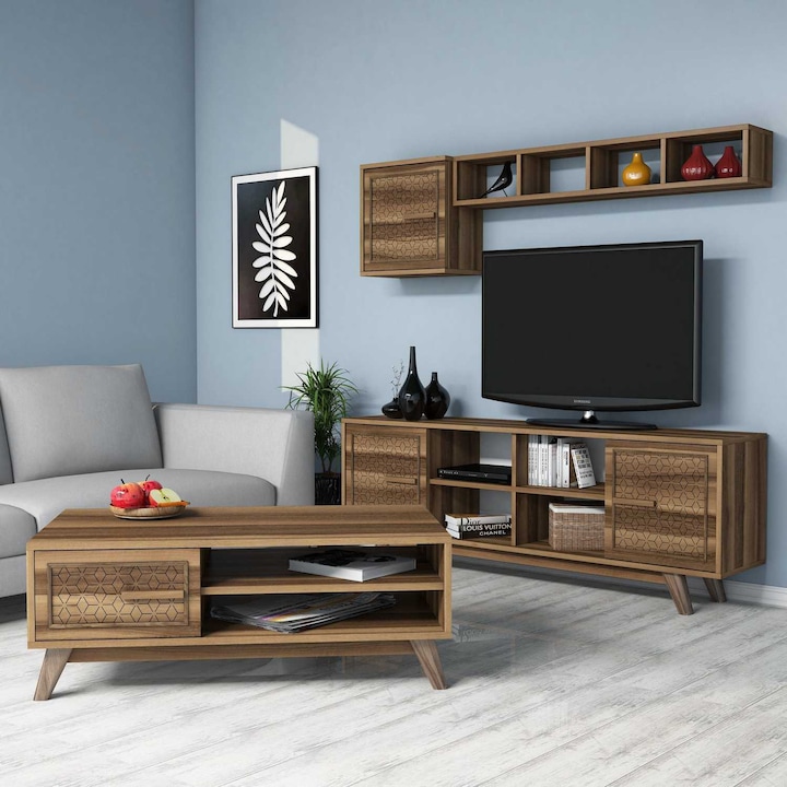 Set mobilier living, Woody Fashion, maro