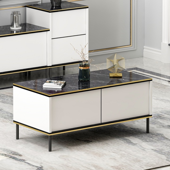 Masa de cafea, Woody Fashion, 90x40x45cm, 100% melamina, 18mm