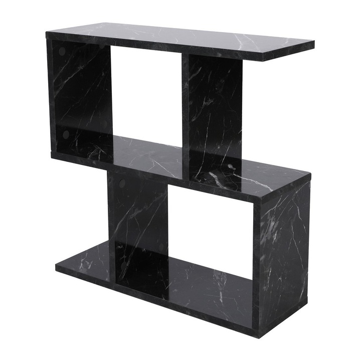 Masuta de colt, Woody Fashion, 60x60x20cm, negru