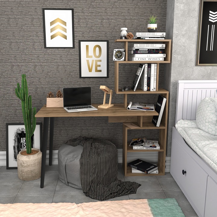 Woody Fashion tanulóasztal 133x55x146cm fehér 18mm