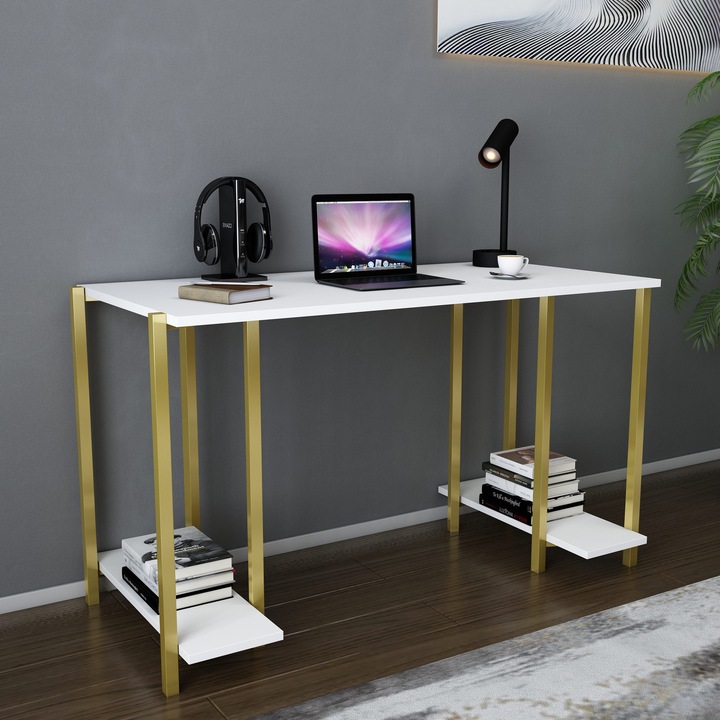 Birou de studiu, Woody Fashion, 125,2x60cm, 18mm, 73,8cm