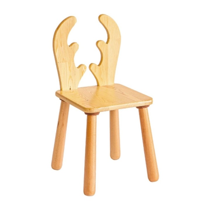 Scaun pentru copii, Woody Fashion, 28x32x28cm, 100% pin, set 1 bucata