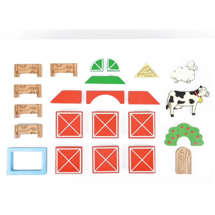 Set de constructie, Woody Fashion, 100% pin, 52x18x45cm, 1 piesa