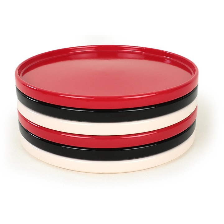 Комплект керамични чинии (6 броя), Hermia Concept, 27 см, антибактериални, екологични