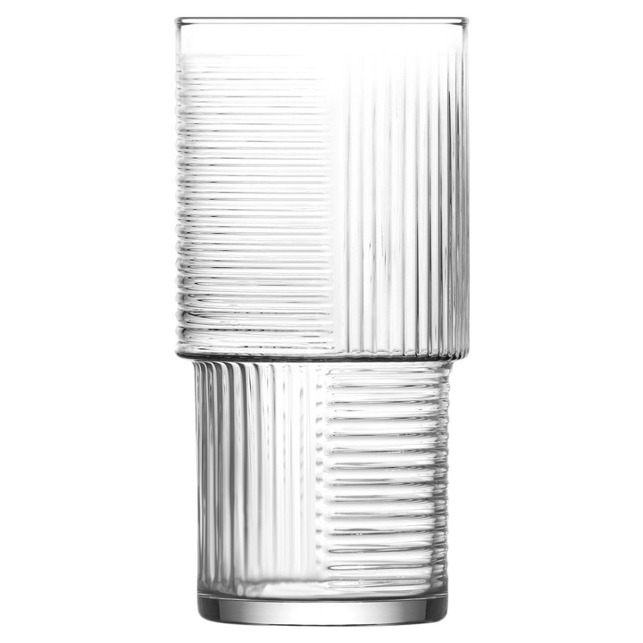 Set 6 pahare din sticla, Hermia Concept, 400 ml