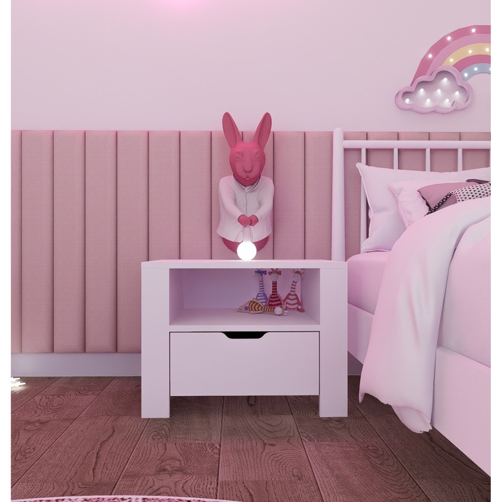 Noptiera, Woody Fashion, 1 sertar, 60x45x42cm