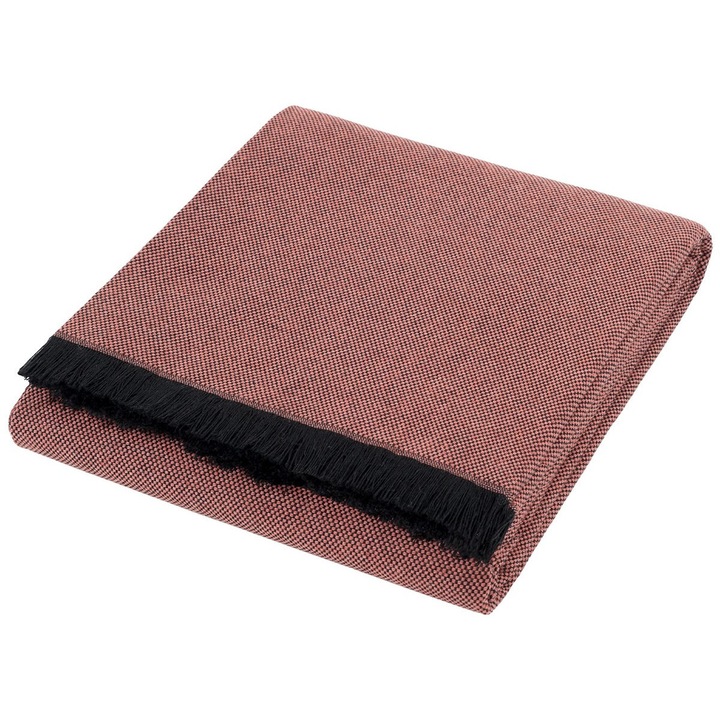 Cuvertura pentru canapea COLOUR COTTON, 200x160cm, bumbac, rosu