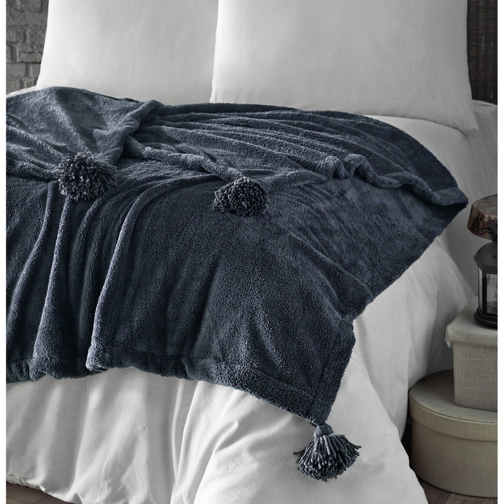 Patura dubla COLOUR COTTON, 160x200cm, poliester, moale, multicolor