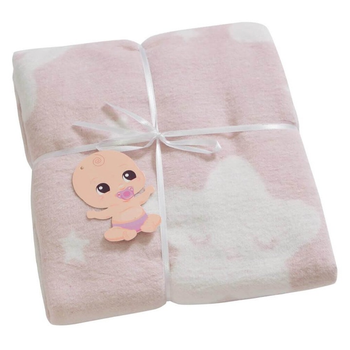 Babatakaró, SZÍNES PAMUT, csillagmintás, többszínű, 100x120cm