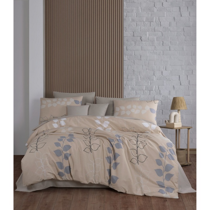 Set lenjerie de pat, COLOUR COTTON, 240x220cm, 2 perne 60x60cm, multicolor