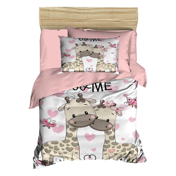 Set lenjerie patut COLOUR COTTON, 100% poliester microsatin, 100x150cm, 120x150cm, 35x55cm (2 piese), multicolor