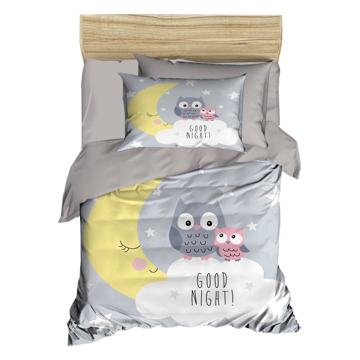 Set lenjerie patut COLOUR COTTON, 100% poliester microsatin, 100x150cm, 120x150cm, 35x55cm (2 piese), multicolor