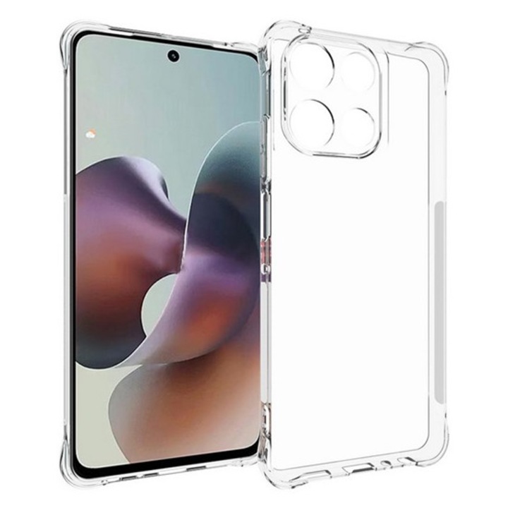 Gigapack szilikon mobiltelefon tok, ütésállóság, légpárnás sarok, átlátszó, kompatibilis: Motorola Moto G56 5G, XT2529