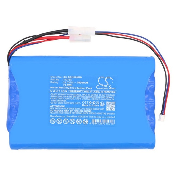 Cameron sino ni-mh akkumulátor, 24.0v / 3000mAh, guldmann 110765 kompatibilis kék, gyártói csomagolás